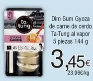 Oferta de DIM - Gyoza De Carne De Cerdo Ta-tung Al Vapor por 3,45€ en Froiz