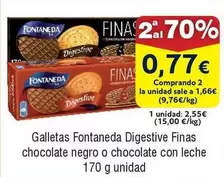 Oferta de Fontaneda - Galletas Digestive Finas Chocolate Negro O Chocolate Con Leche por 2,55€ en Froiz