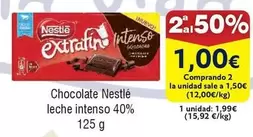 Oferta de Nestlé - Chocolate Leche Intenso 40% por 1€ en Froiz