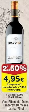 Oferta de Prado Rey - Vino Ribera Del Duero por 4,95€ en Froiz