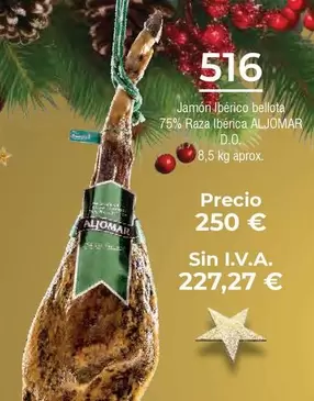 Oferta de Bellota - Jamon Iberico  Raza Iberica por 250€ en Froiz