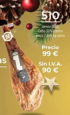 Oferta de As - Jamón Nfoo Cebo 50% Ibérica por 99€ en Froiz