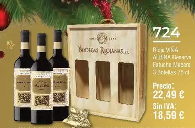 Oferta de Máquinas - Rioja Viña por 22,49€ en Froiz