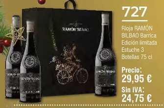 Oferta de Ramón Bilbao - Rioja Barrica Edición Limitada Estuche 3 Botellas por 29,95€ en Froiz