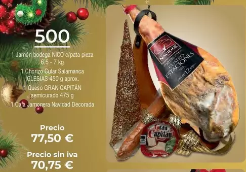 Oferta de Jamon Bodega Niño por 77,5€ en Froiz