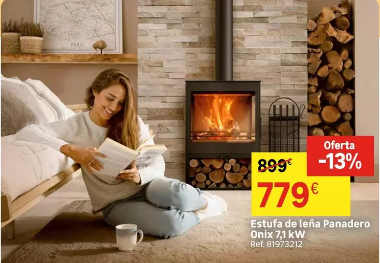 Oferta de Panadero - Estufa De Leña  Onix 7, 1 Kw por 779€ en Leroy Merlin