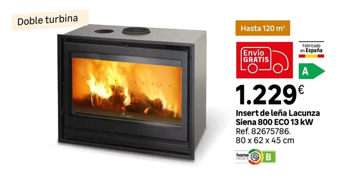 Oferta de Siena - Insert De Leira Lacunza Siena 800 Eco por 1229€ en Leroy Merlin