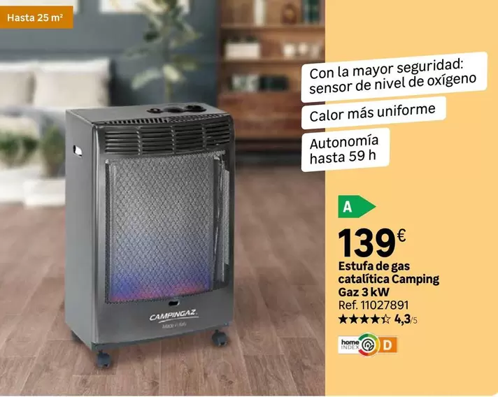 Oferta de Campingaz - Estufa De Gas Càtalifica Camping Gaz 3 Kw por 139€ en Leroy Merlin