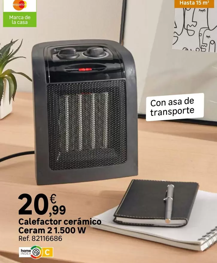 Oferta de La casa - Calefactor Ceramico Ceram por 20,99€ en Leroy Merlin