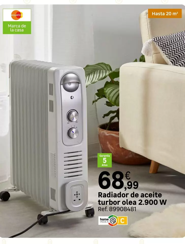 Oferta de Equation - Radiador De Aceite Turbor por 68,99€ en Leroy Merlin