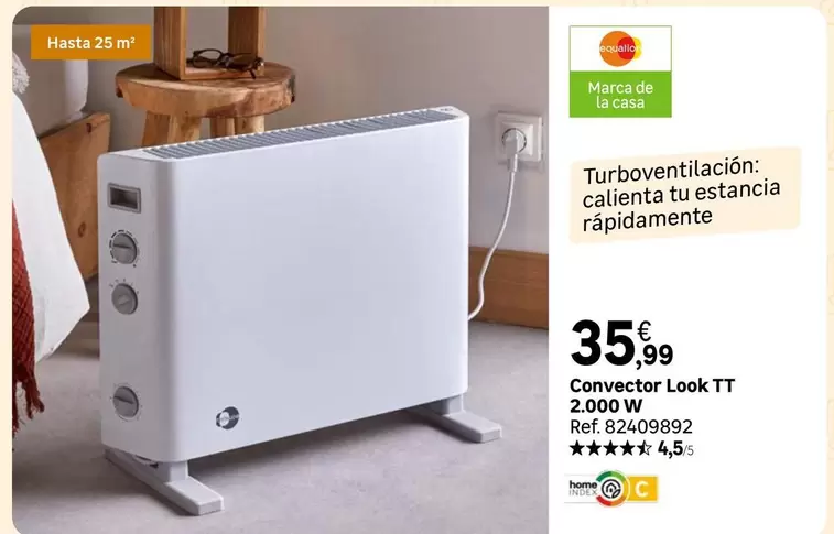 Oferta de Equation - Convector Look Tt por 35,99€ en Leroy Merlin