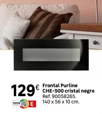 Oferta de Home - Frontal Purline Che-500 Cristal Negro por 129€ en Leroy Merlin