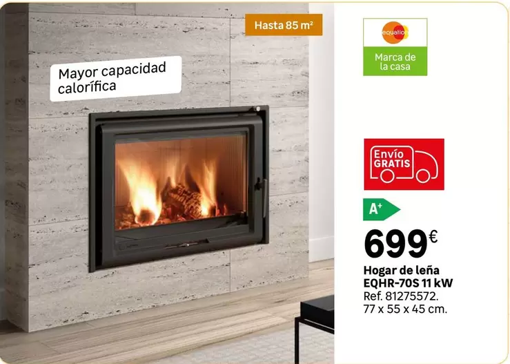 Oferta de Equation - Hogar De Leña Eqhr-70s11kw por 699€ en Leroy Merlin