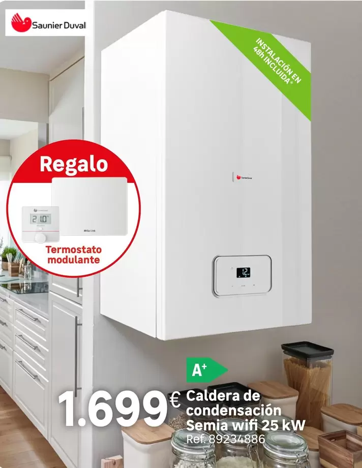 Oferta de Saunier - Caldera De Condensación Semía Wifi por 1699€ en Leroy Merlin