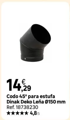 Oferta de Cook 45 Para Estufa Dinak Deko Leña por 14,29€ en Leroy Merlin