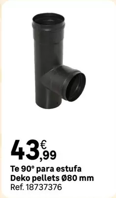 Oferta de Te 90° Para Estufa Deko Pellets 080 Mm por 43,99€ en Leroy Merlin