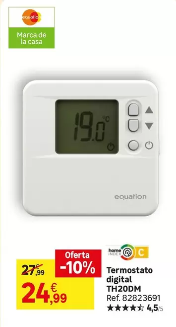 Oferta de Termostato Digital Th20DM por 24,99€ en Leroy Merlin