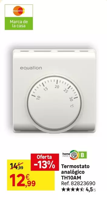 Oferta de Equation - Termostato Analógico por 12,99€ en Leroy Merlin