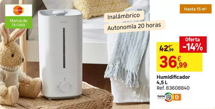 Oferta de Humidificador por 36,99€ en Leroy Merlin