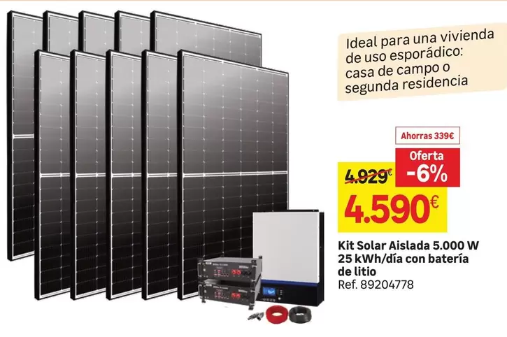 Oferta de Risalda - Kit Solar por 4590€ en Leroy Merlin