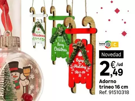 Oferta de Enjoy - Adorno Trineo por 2,49€ en Leroy Merlin