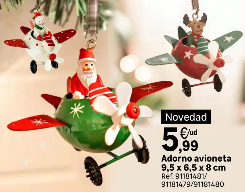 Oferta de Adorno Avioneta por 5,99€ en Leroy Merlin