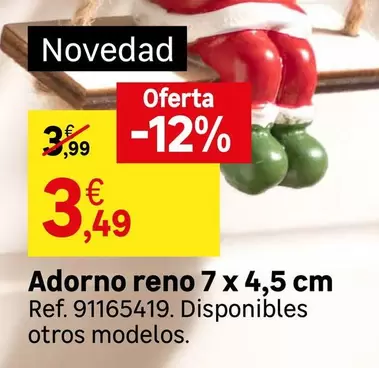 Oferta de Reno - Adorno Reno 7 X 4.5 Cm por 3,49€ en Leroy Merlin