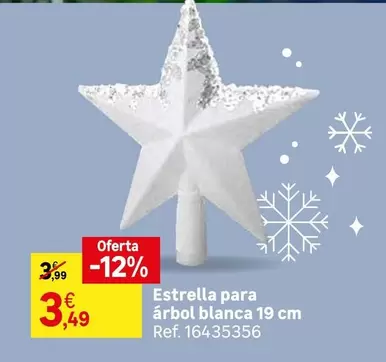 Oferta de Estrella -  Para Árbol Blanca por 3,49€ en Leroy Merlin