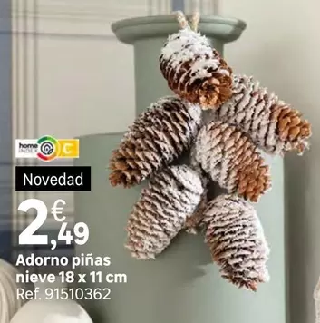 Oferta de Home - Adorno Piñas Nieve por 2,49€ en Leroy Merlin