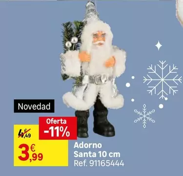 Oferta de Adorno Santa 10 Cm por 3,99€ en Leroy Merlin