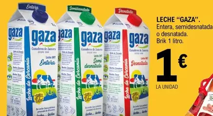 Oferta de Gaza - Leche por 1€ en E.Leclerc