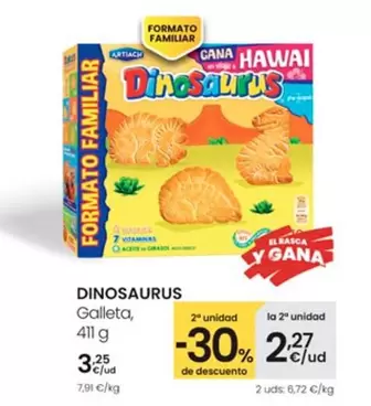 Oferta de Dinosaurus - Galleta por 3,25€ en Eroski