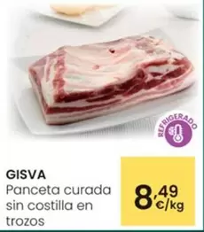 Oferta de Gisva - Panceta Curada Sin Costilla En Trozos por 8,49€ en Eroski