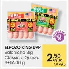 Oferta de Elpozo King Upp - Salchicha Big Classic O Queso por 2,5€ en Eroski