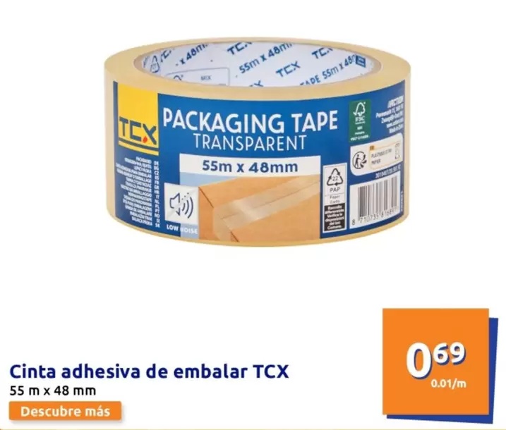 Oferta de TCX - Cinta Adhesiva De Embalar por 0,69€ en Action