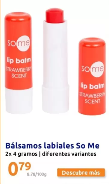 Oferta de Balsamo Labial So Me por 0,79€ en Action