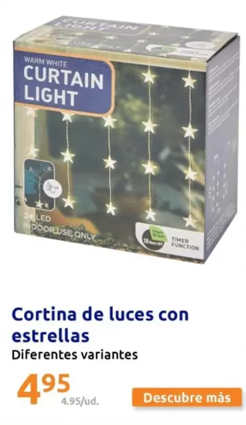 Oferta de Cortina De Luces Con Estrellas por 4,95€ en Action