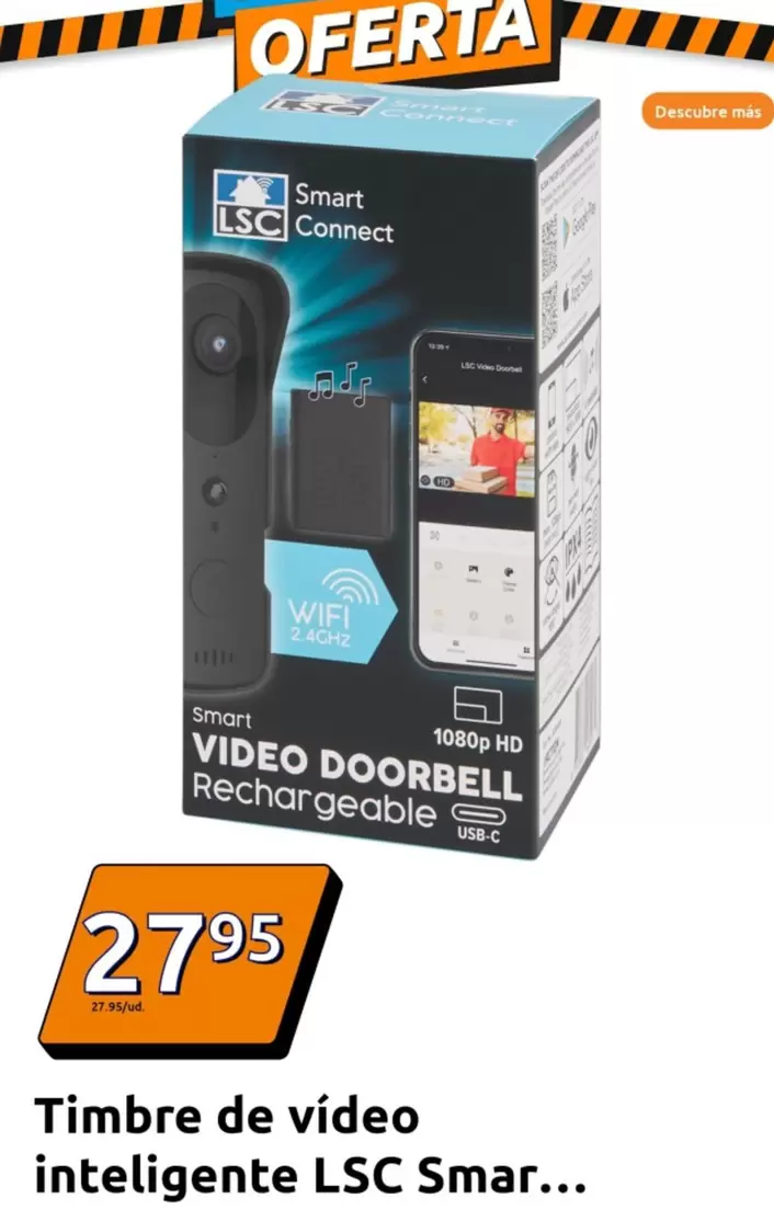 Oferta de Wifi - Timbre De Video Inteligente Lsc Smar por 27,95€ en Action