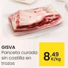 Oferta de Gisva - Panceta Curada Sin Costilla En Trozos por 8,49€ en Eroski