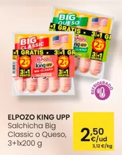 Oferta de Elpozo King Upp - Salchicha Big Classic O Queso por 2,5€ en Eroski