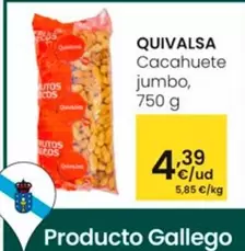 Oferta de Quivalsa - Cacahuete Jumbo por 4,39€ en Eroski