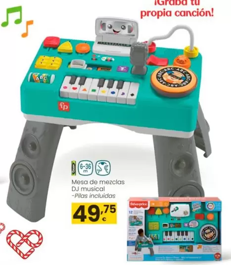 Oferta de Fisher-Price - Mesa De Mezclas DJ Musical por 49,75€ en Eroski