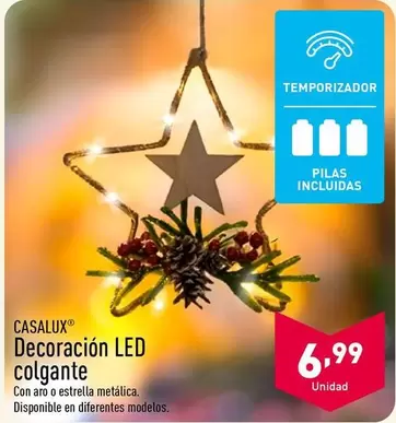 Oferta de Casalux - Decoración LED Colgante por 6,99€ en ALDI