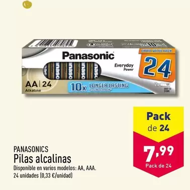 Oferta de Panasonic - Pilas Alcalinas por 7,99€ en ALDI