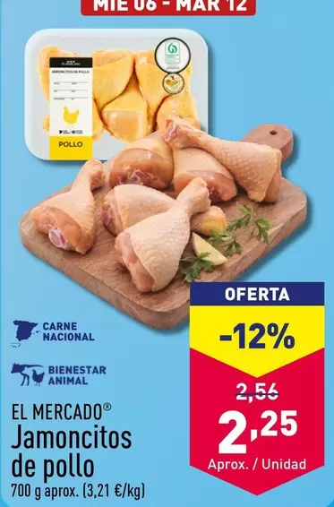 Oferta de El Mercado - Jamoncitos De Pollo por 2,25€ en ALDI