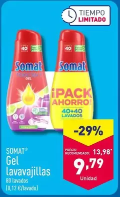 Oferta de Somat - Gel Lavavajillas por 9,79€ en ALDI