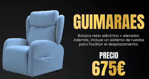 Oferta de Guimaraes Butaca Relax Eléctrica + Elevador por 675€ en OKSofas