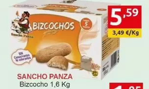 Oferta de Sancho Panza - Bizcocho por 5,59€ en Supermercados Extremadura