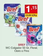 Oferta de Bref - Wc Colgador 50 Gr, Floral, Cloro O Pino por 1,15€ en Supermercados Extremadura