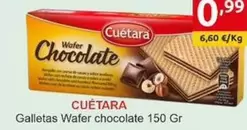 Oferta de Cuétara - Galletas Wafer Chocolate por 0,99€ en Supermercados Extremadura